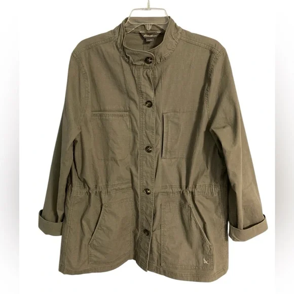 Eddie Bauer olive/army green ladies utility jacket size XL - Picture 1 of 8